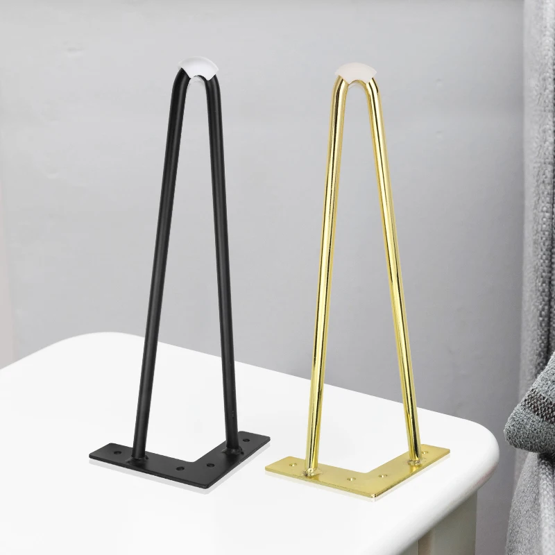 Large Size Modern Iron Furniture Legs Hairpin Coffee Table Black Gold Chair Sofa Desk Leg Cabinet Feet