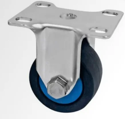 Food grade castor 304 stainless steel bracket casters load 150KGS 2 inch fixed Industrial nylon caster wheels for food factory