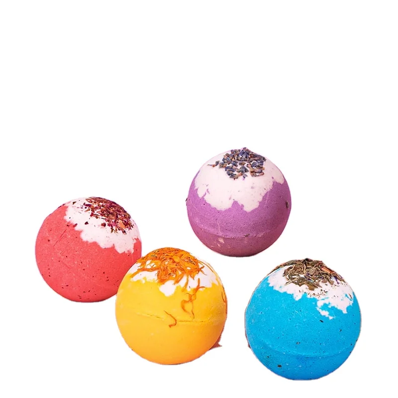 Custom Wholesale Ball Shape Bubble Shower Fizzies Bath Bomb For Handmade Organic Bath Supplies Bathbomb