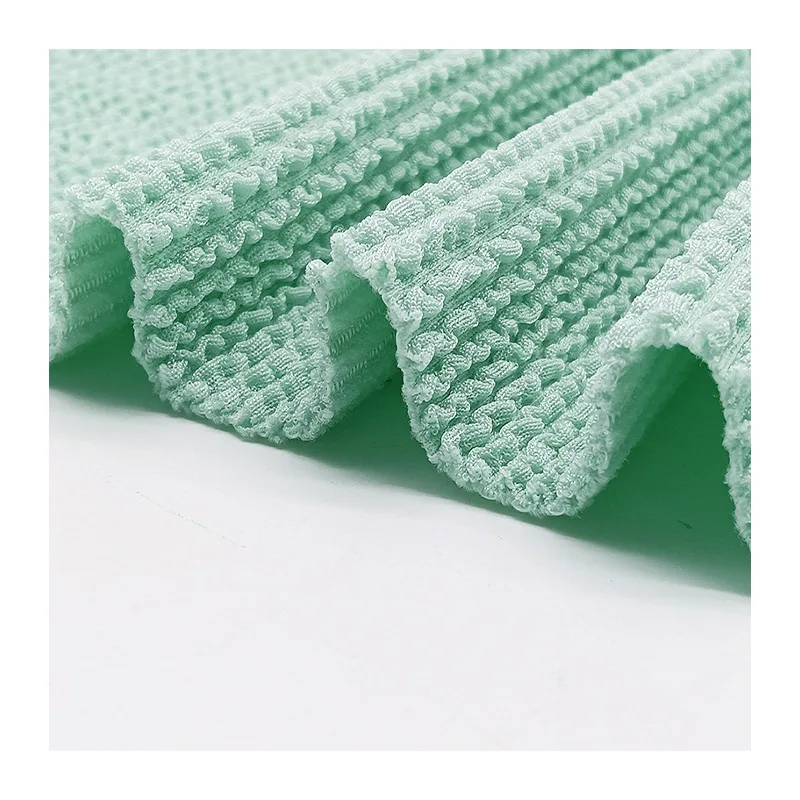 wholesale china hot sale low moq RTS urban wave wavy rib knit fabric for swimsuit