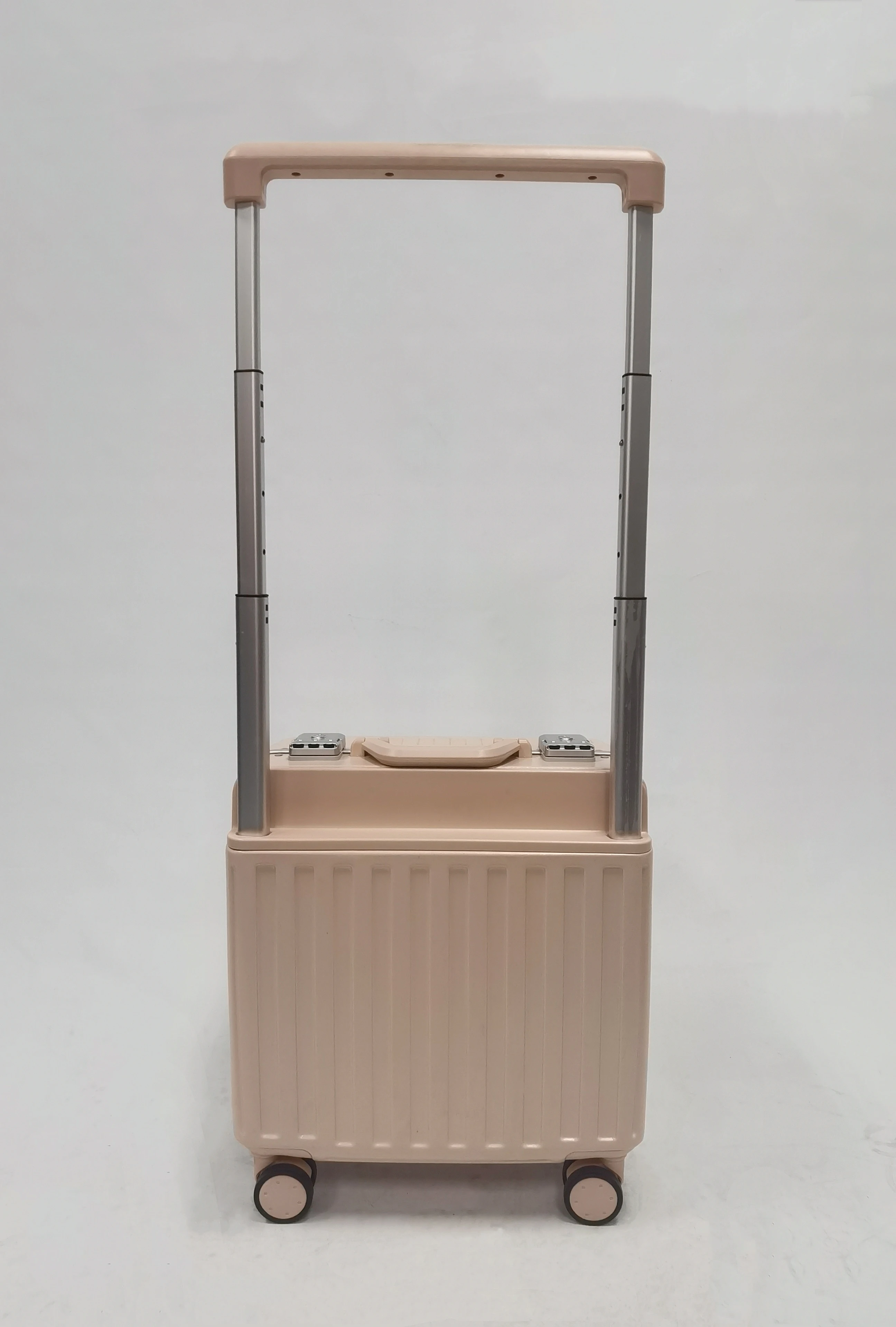 fashion luggage ABS+PC good quality luggage with zipper luggage with wide trolley handle