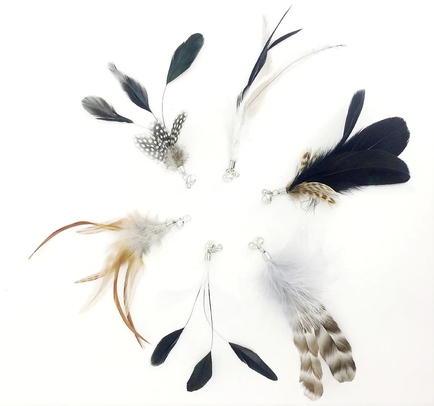 OEM Juguete de la varita del gato Cat Teaser Wand Toy Cat Teaser Steel Wire Simulation Bird Rotating Feather Stick Cat Toy