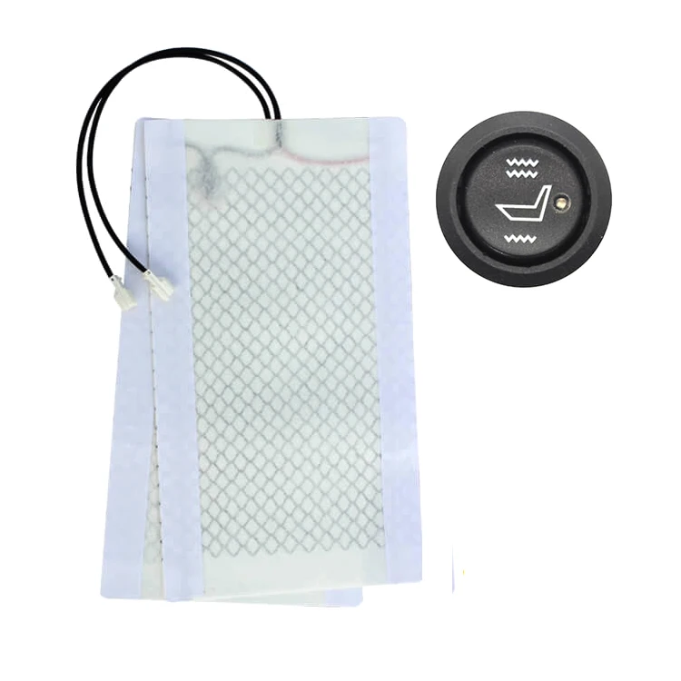 
12V Carbon Fiber Car Seat Heater seat heated Pads with High Low Switch 