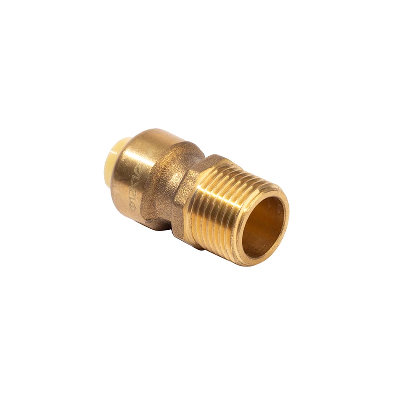 Quick Coupling Pipe Connector Circle Head Reduce Diameter Golden Metal Thread Seal Copper Tubes Joint