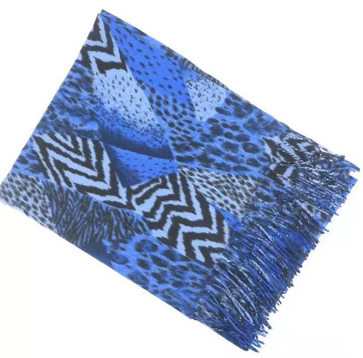 ready to ship leopard print women cashmere wool pashmina shawl dubai large scarf wrap with french lace