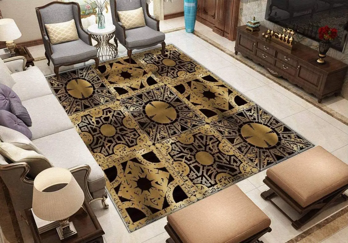 Polyester Printed Big Area Rugs for Door Kitchen Round or Square Christmas Patterns With TPR Latex Backing Living Room