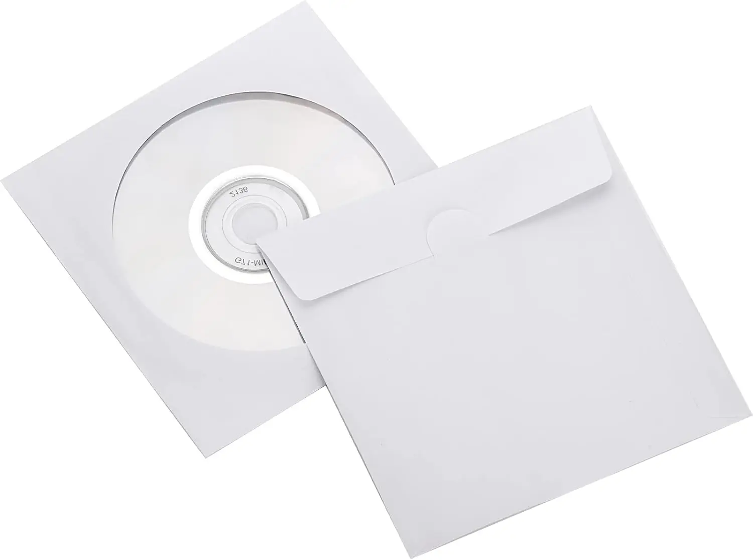 100g CD DVD Sleeves Envelope White Paper CD DVD Sleeve DVD Storage Paper Sleeves