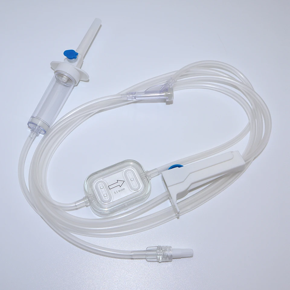 Medical Disposable IV Infusion Giving Fluid Drip Set Sterile IV Administration Luer Lock Infusion Set