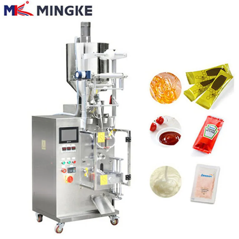 Automatic tomato paste ketchup bag sauce filling and sealing packing machine