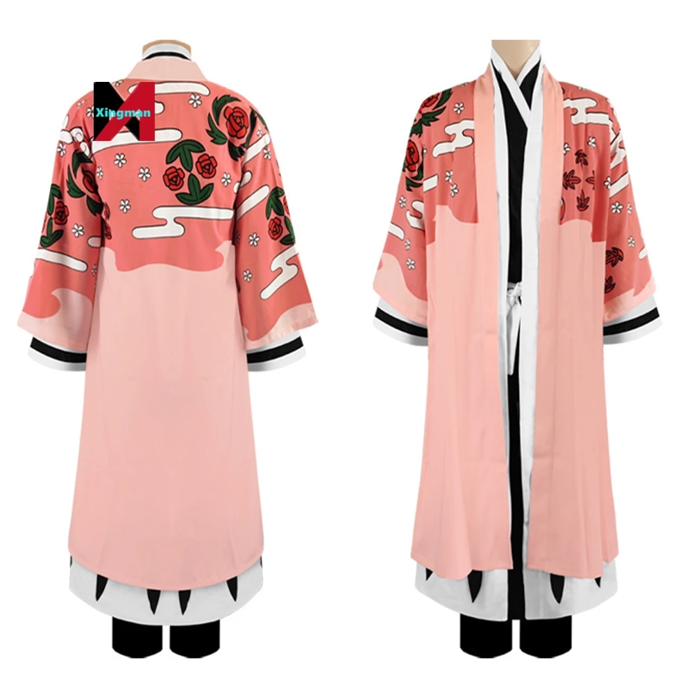Anime Bleach Kurosaki Ichigo Cosplay Costume Black Kimono Uniform Thousand-Year Blood War Shinigami Attire BLEACH Robe for Men