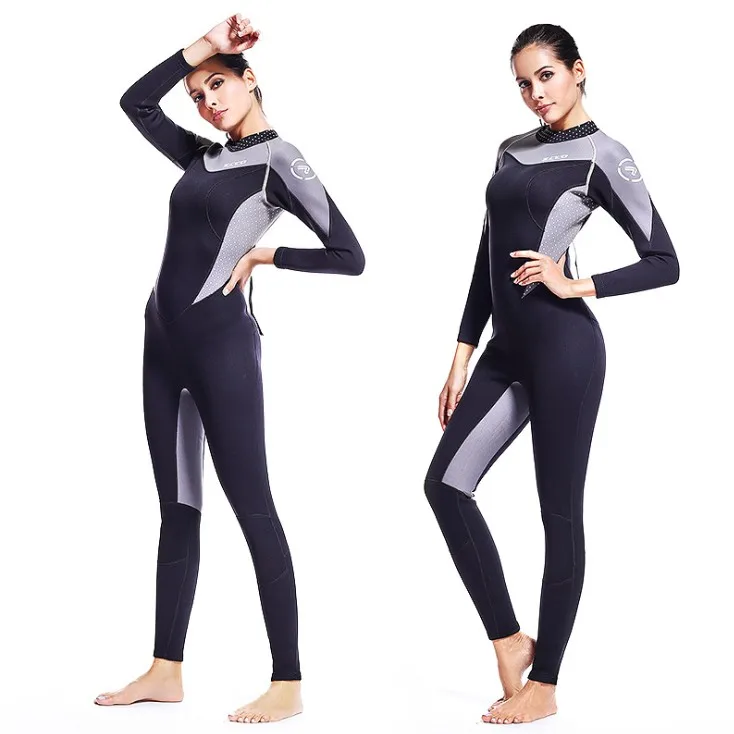 1.5mm neoprene Wetsuits for women Neoprene Long Sleeve Full Diving Wetsuit