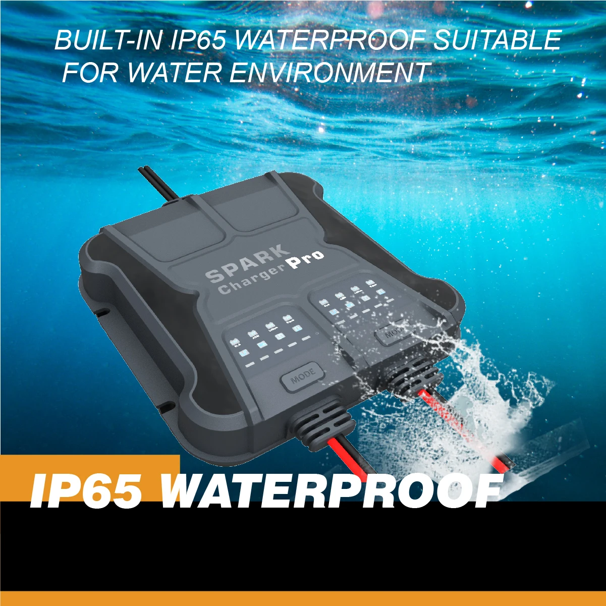 12V/10A battery charger 2 banks output each bank 5 Amps marine charger IP65 waterproof high quality  factory price