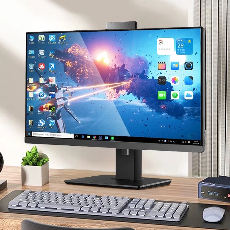 High performance 23.8 27 aio pc gaming computer 2K gaming desktop computer cpu core i9 i7 i5 12/13th Gen all in one pc