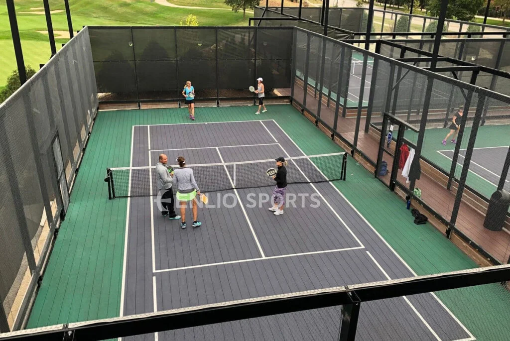 Enlio panoramic padel balls sets roof padel court paddel cancha de padel court with with roof manufacturer