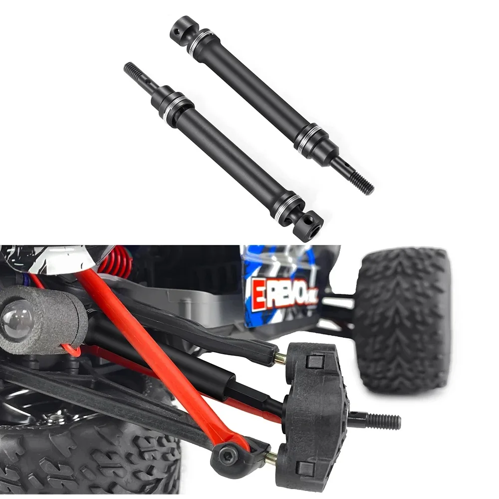 Reinforced Front & Rear CVD 2Pcs Steel Drive Shaft for Mini E-Revo Summit VXL Slash 4WD 1/16 RC Car Upgrade Spare Parts