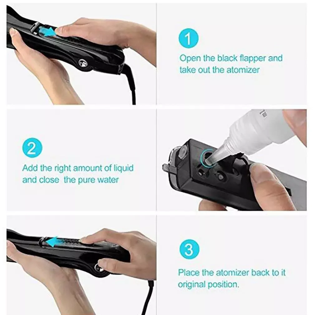Salon use Vapor Pod Fast Steamer Flat Iron Titanium Tourmaline Coating Professional Steam Hair Straightener