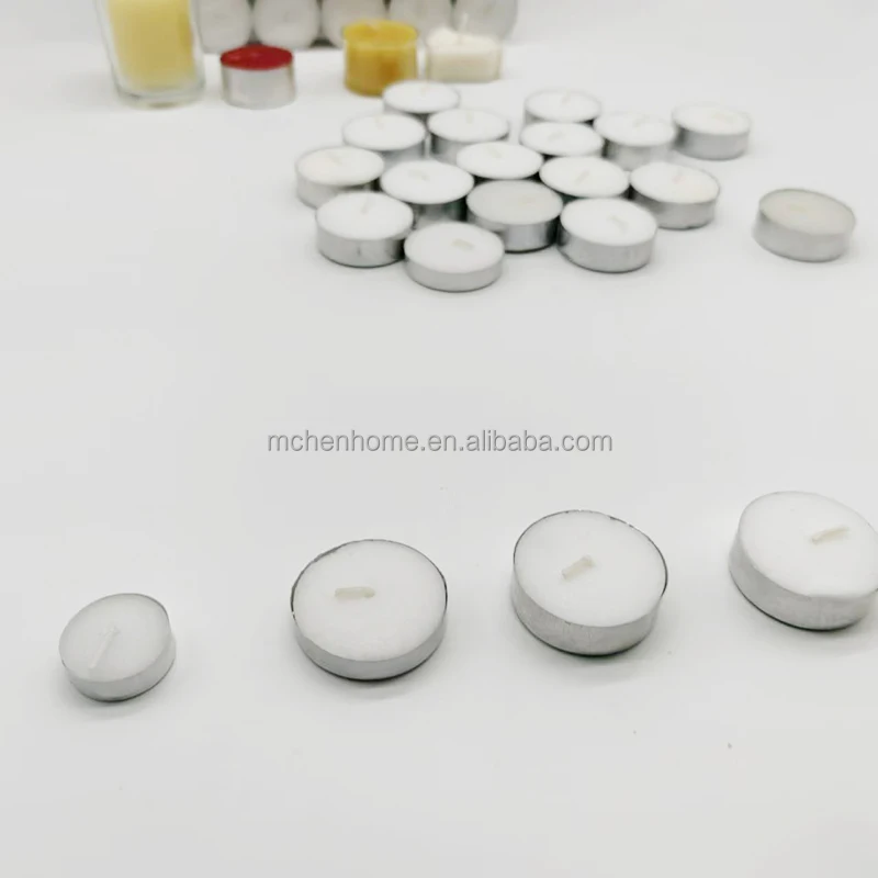 Factory Direct Selling Paraffin Wax 4 hours burning Unscented White Tealight Candles For Germany Home Market