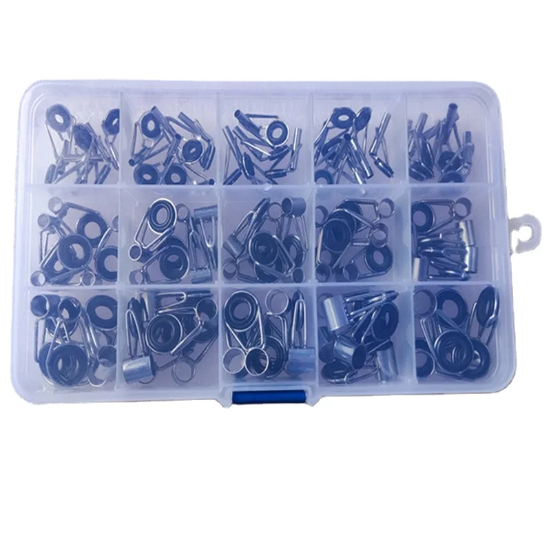 GuLang 75pcs/box Fishing Light Rod Guides Set High Gloss Ceramic Rings Fishing Rod Guides Ring