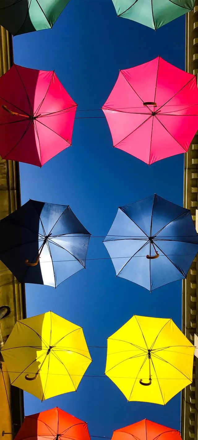 Sunday  Auto open straight stick colorful street umbrella for street decoration