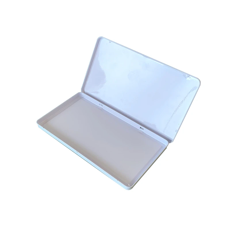 Wholesale Thin Hinged Color Pencil Metal Packaging Tin Case Custom Printed Tin Box