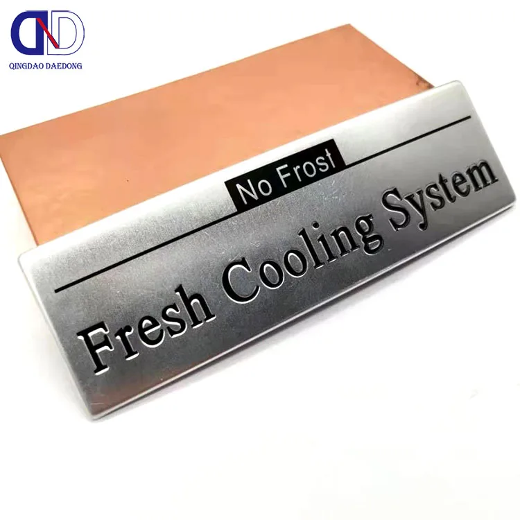 Manufacturer Custom Aluminum metal logo sticker