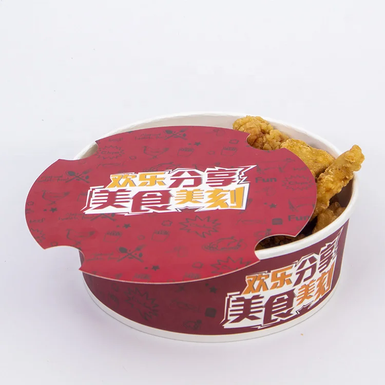 Big Size Support Customization  Disposable Fried Chicken Family Paper Bucket