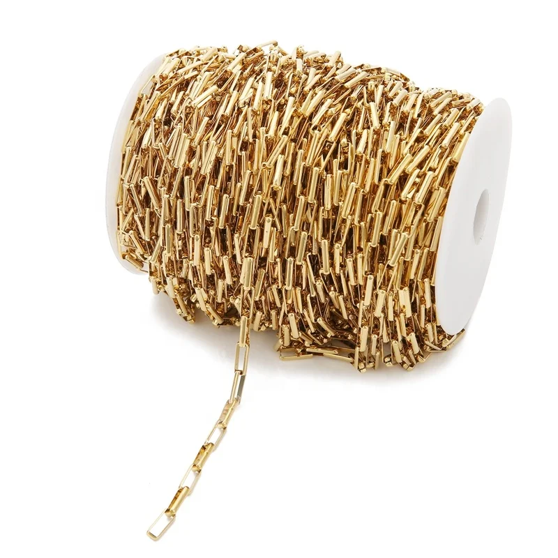 Stainless Steel 5*14mm Loose Long Box Chains Sell By Meter for DIY Jewelry Making Bracelet Necklace Findings Supply Accessories