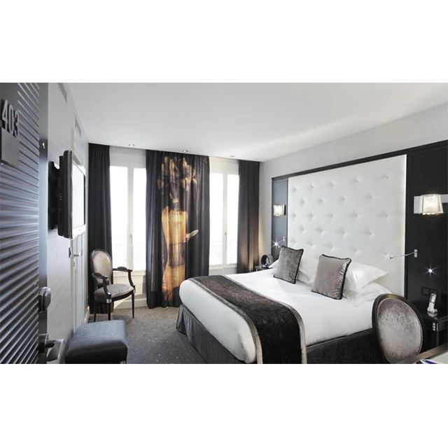 Hotel Furniture Custom Made King Room Furniture Sets for 5 Star Hotel Apartment Resort HO-153