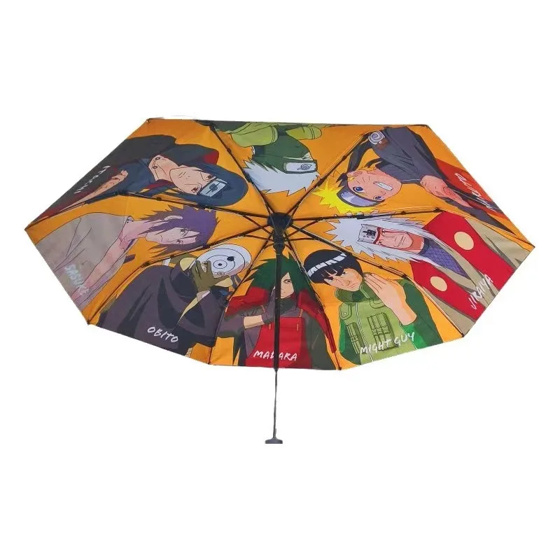 Outdoor Luffy Zoro Nami Anime Inspired Automatic 3-Folding Sunscreen Umbrella Windproof Straw Hat with Pirates Logo Wedding Use