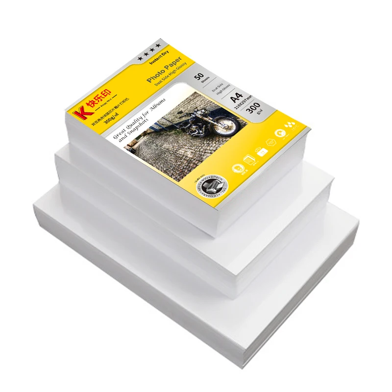  120gsm Dual-side High Glossy Coated Inkjet Photo Paper for inkjet Printer