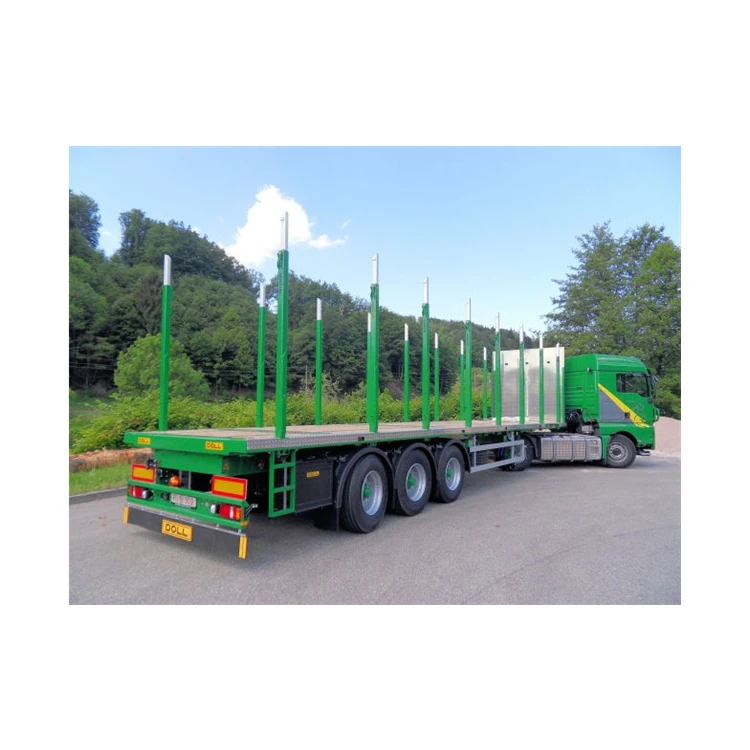 40ft Logging Flatbed Semi Trailer truck with Log Pillar