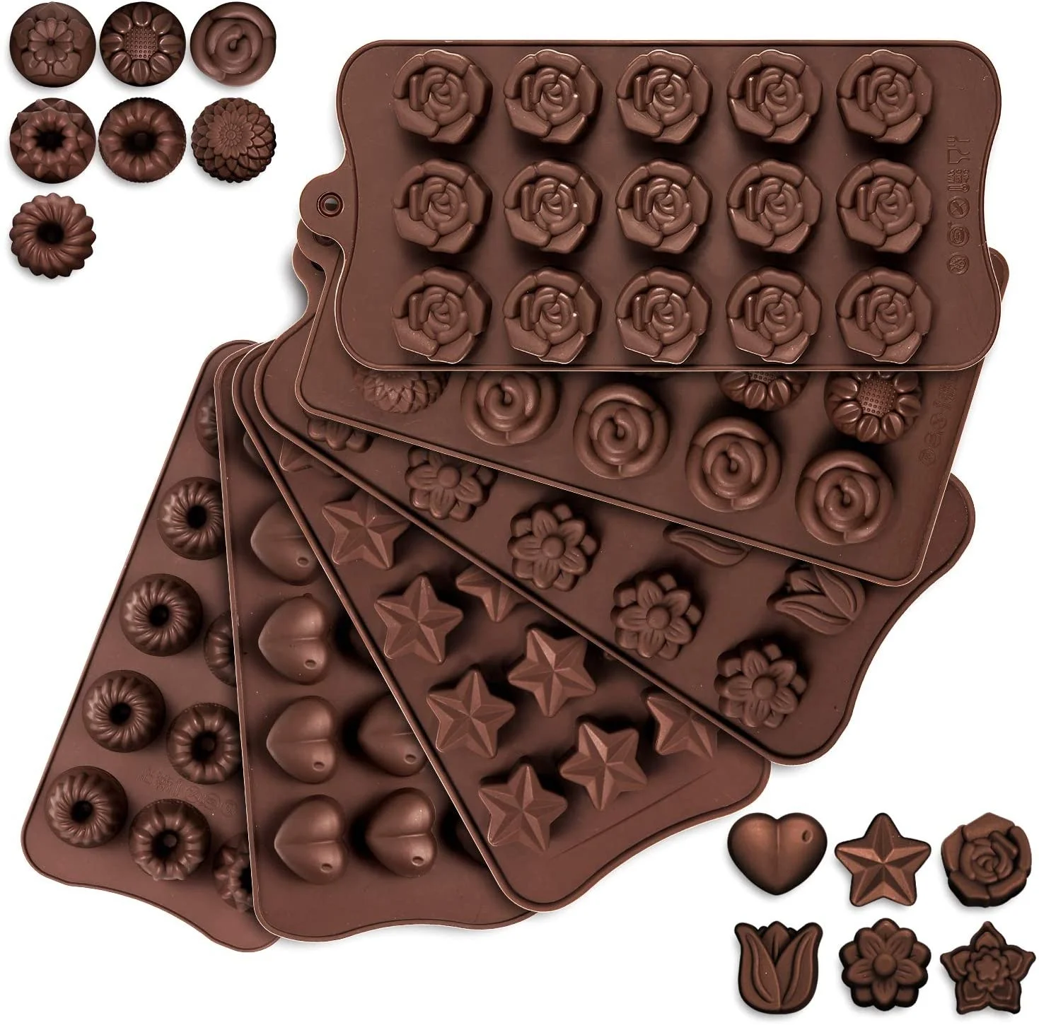 Ready Online 80 Cavities Square Silicon Mini Cake DIY Molds for Chocolate Making Cake Tools Silicone Molds for Cake Decoration