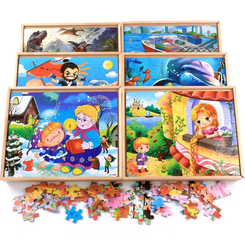 Wholesale Children Early Learning Four in one boxed Preschool Educational Wooden Toys