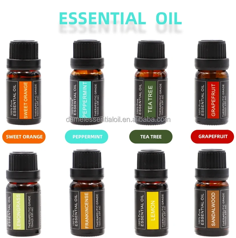 6 Packs Aromatherapy Essential Oils Private Label Gift Set 10ml Lavender Oil For Diffuser Relaxation And Calming