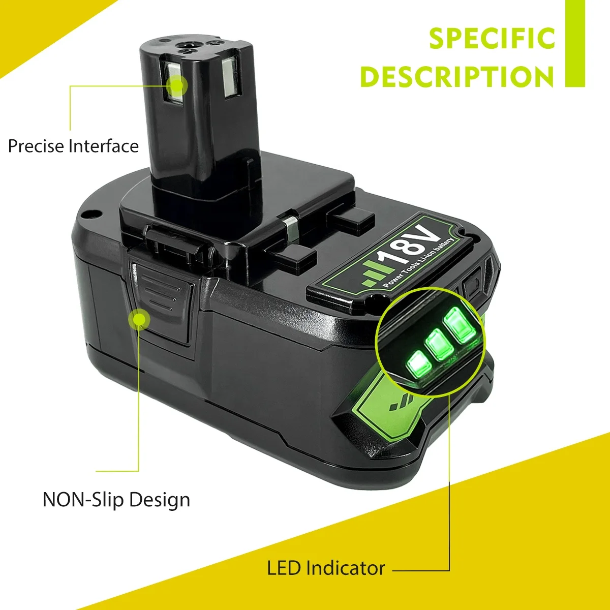 Factory OEM BATTERY REPLACEMENT P108 6.0AH LI-ION BATTERY FOR RYOBI 6000mAh Power Tool 18V