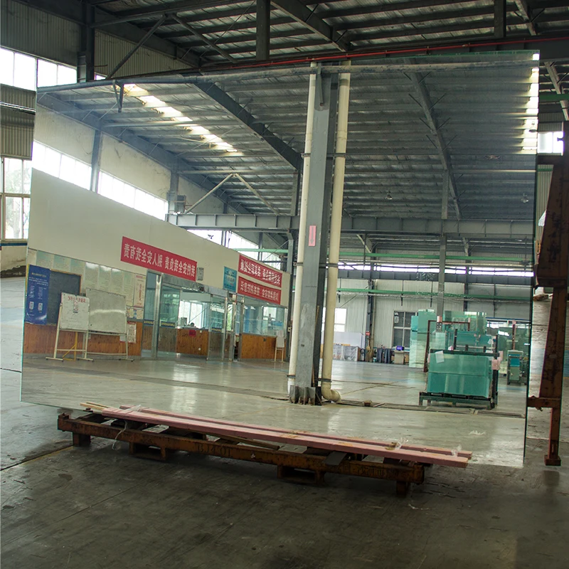 Shandong Factory Double Coated Clear And Tinted Silver And Aluminum Mirror Glass Sheet For Building Room Decoration