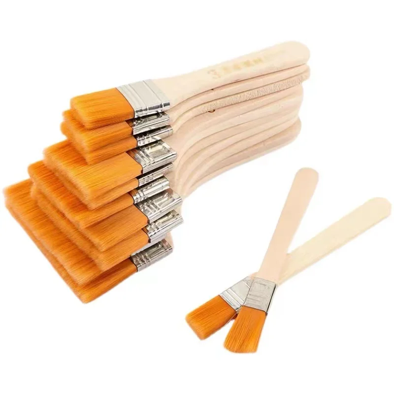 1 Pcs Wood Handle Brush Tool for Painting Gilding Gold Leaf Brush Edible Gold Leaf for Food Oil Painting Pens Gold Foil Tools