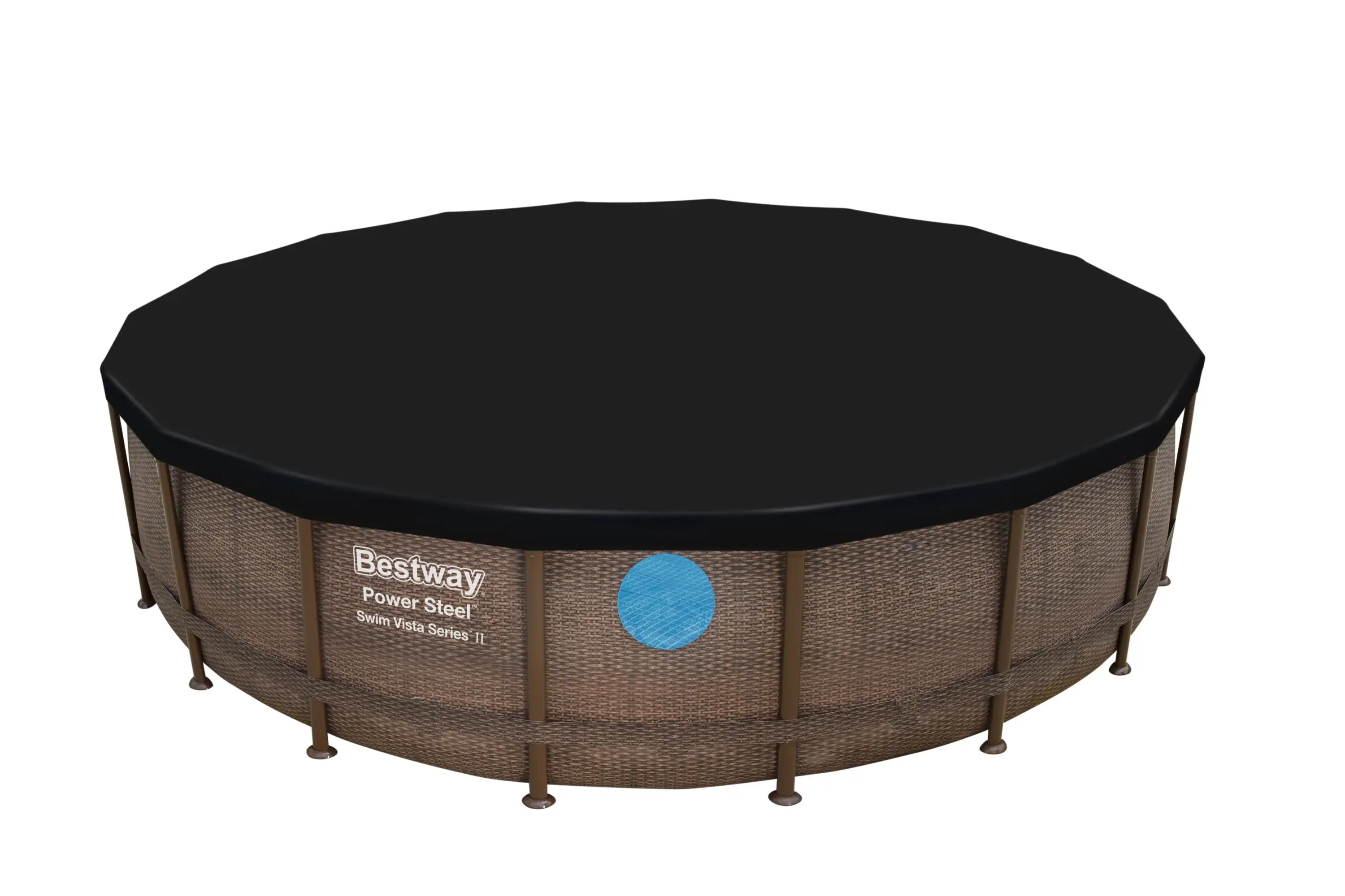 Bestway-56977 Power Steel Swim Vista Series Ii Above Ground Pool Set Round Frame Swimming Pool