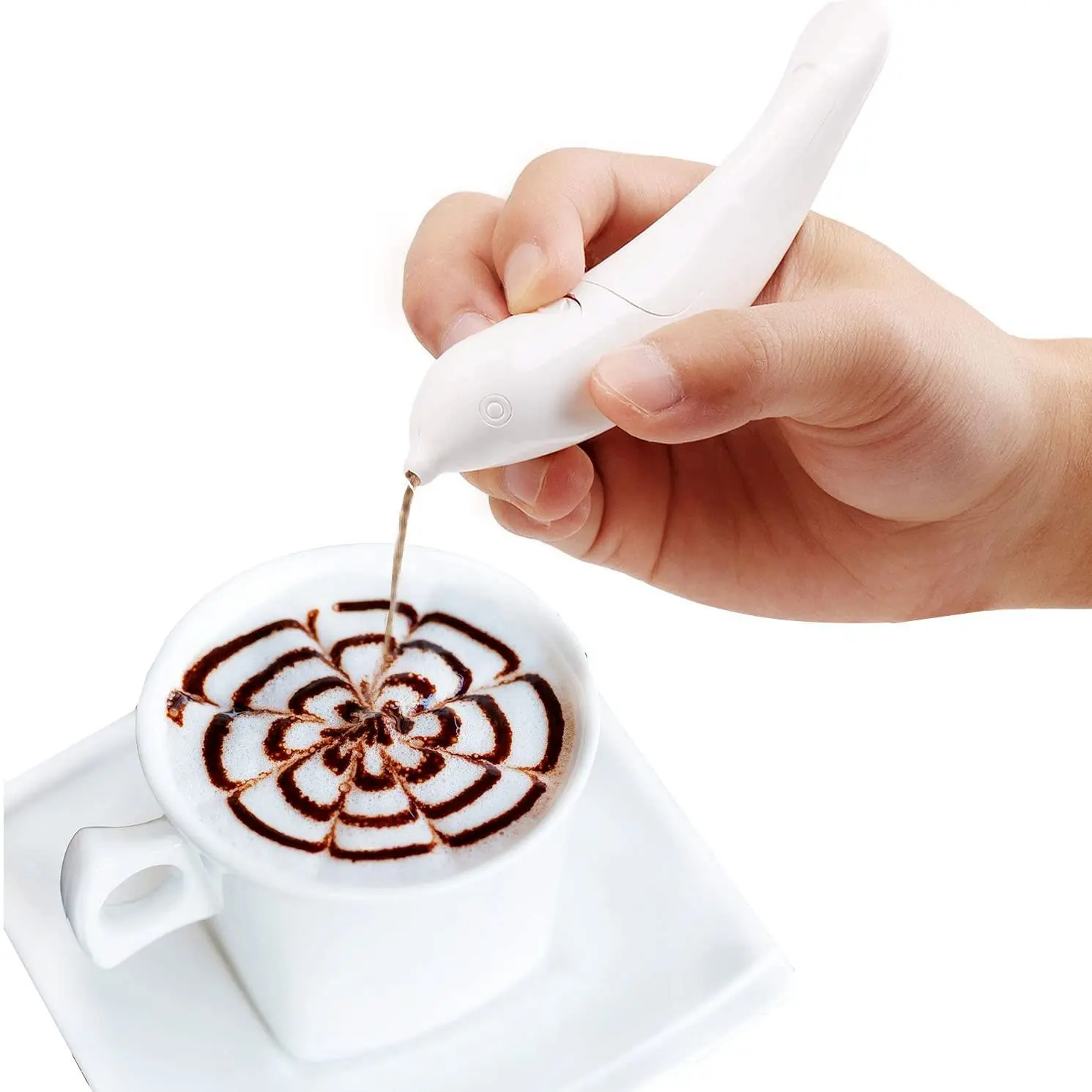 Electrical Latte Art Pen for Coffee Cake Decoration