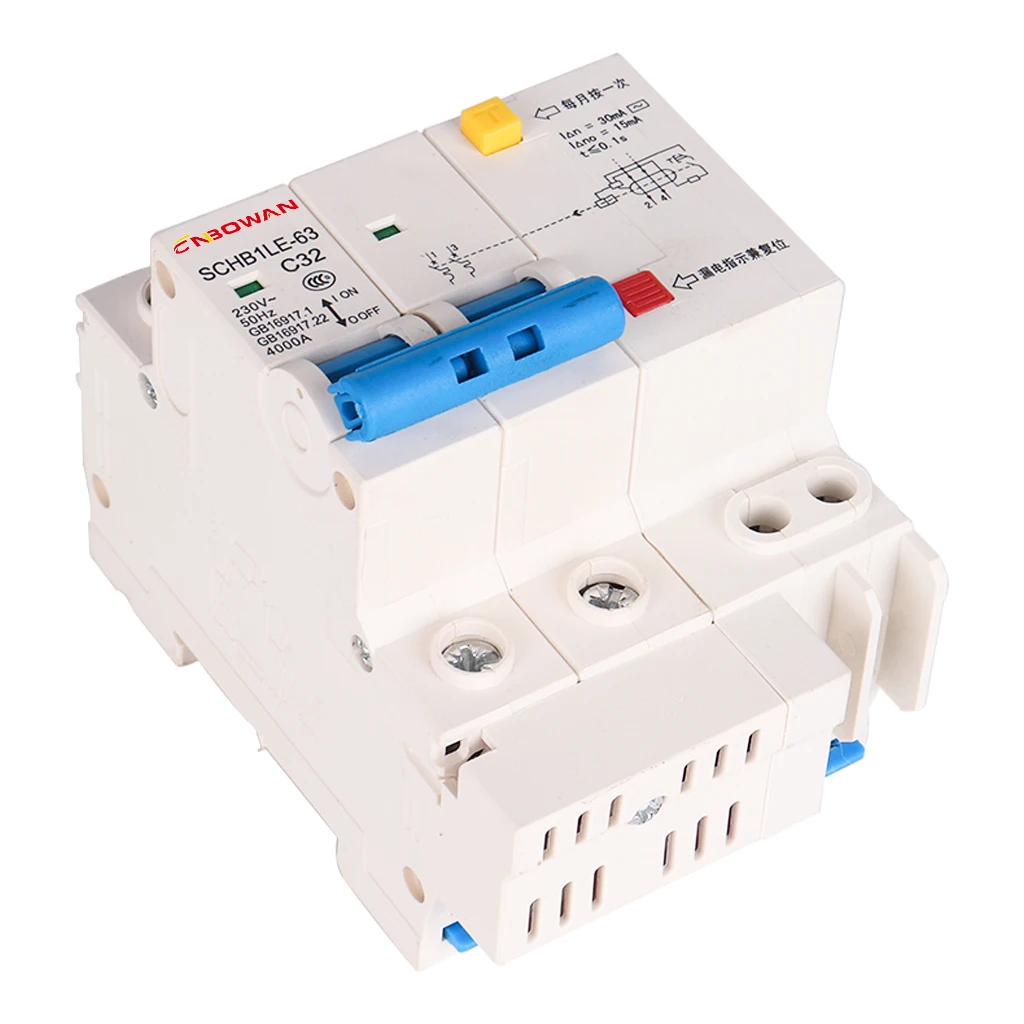 Ac Mcb C32 2p 20a 220-230v 50/60hz 6ka Safety Double Phase Miniature Circuit Breaker Switch