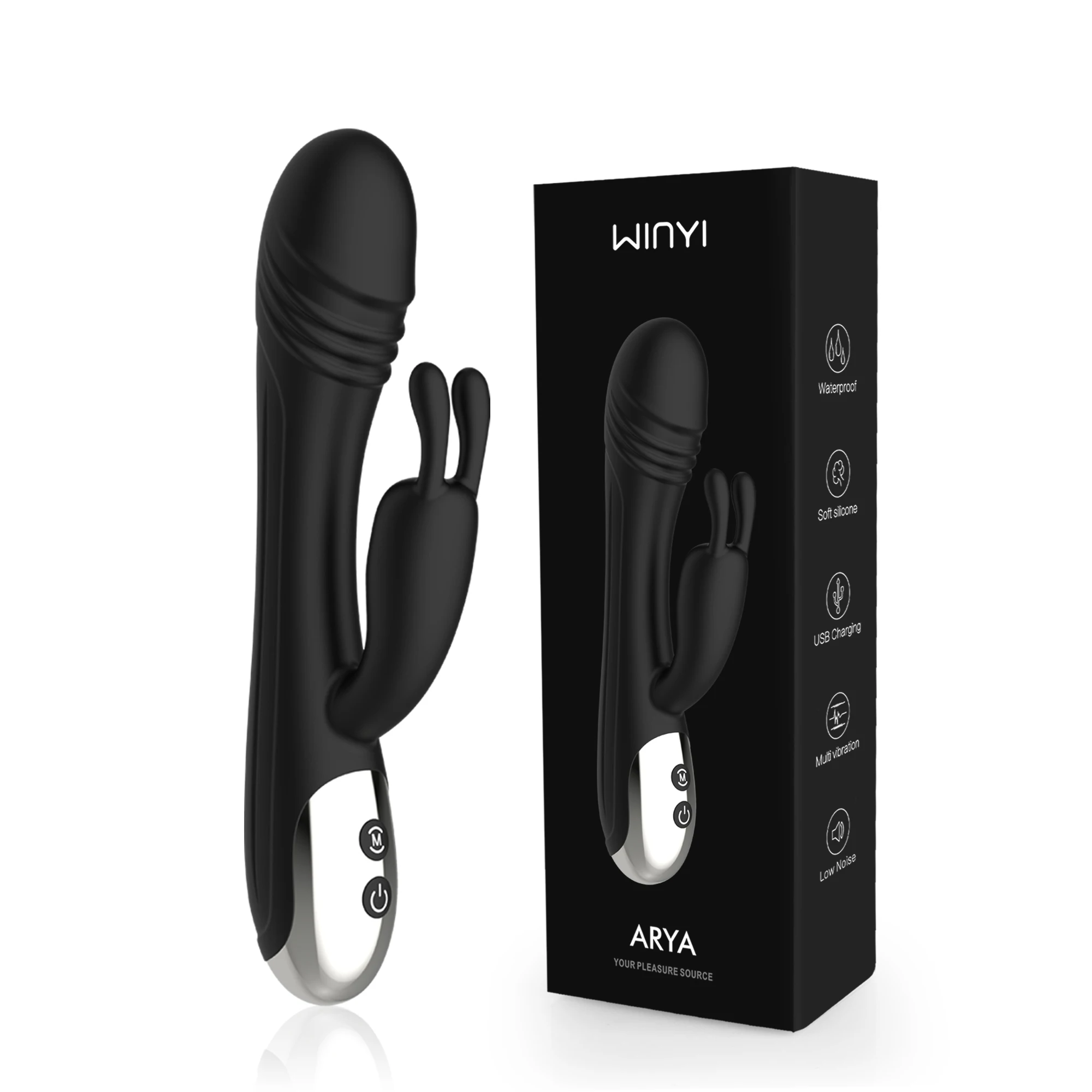 Wholesale Heated Girls Masturbation Wand Massage Multi Speed Silicone Rabbit Dildo Clitoral Vibrator Sex Toys For Females