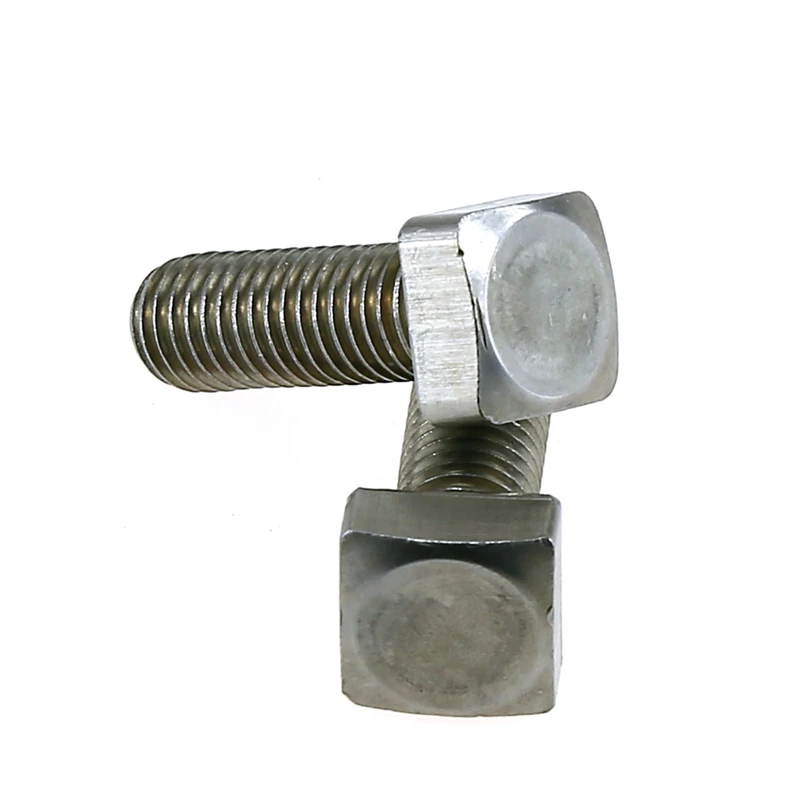 
M5 M6 M8 M10 Stainless Steel Flat Square Head Screw Bolt 17mm ss304 ss316 Square Bolt 