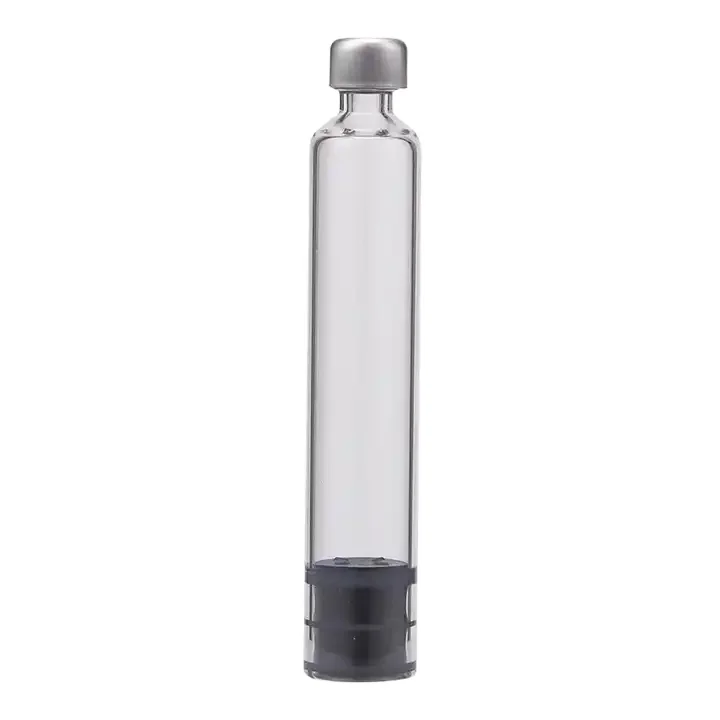3ml Pharmaceutical Borosilicate Glass Cartridge with Rubber Stopper and Aluminum Cap