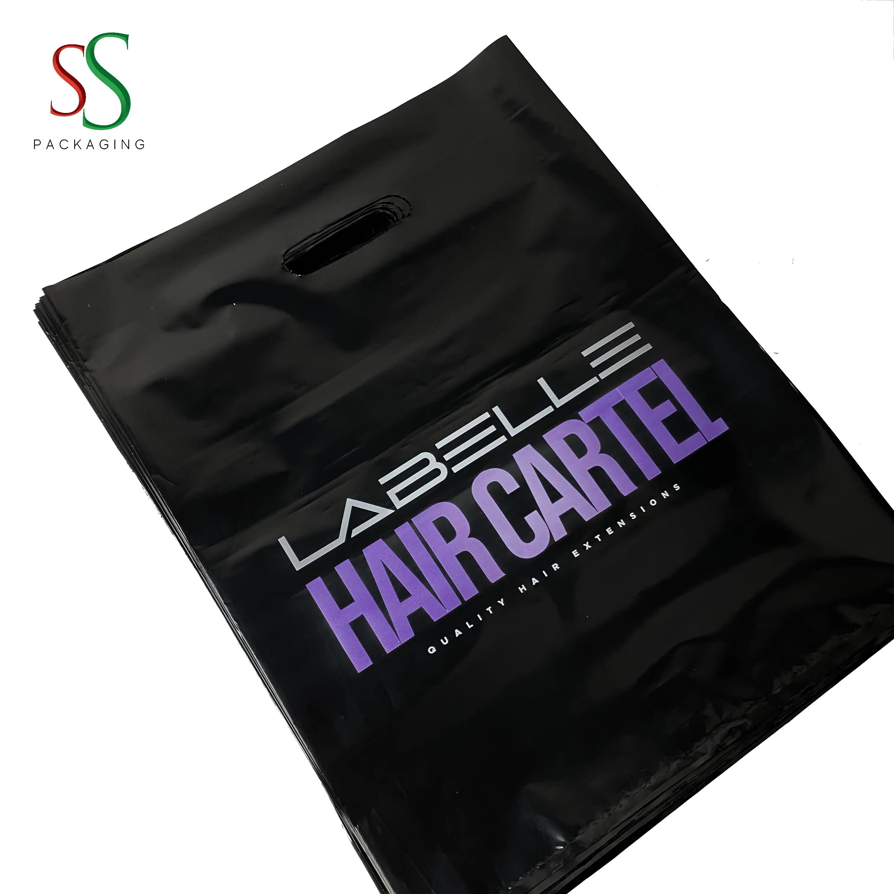 SS Hair Packaging Good Quality Bag for Shopping Plastic Bag with Logos