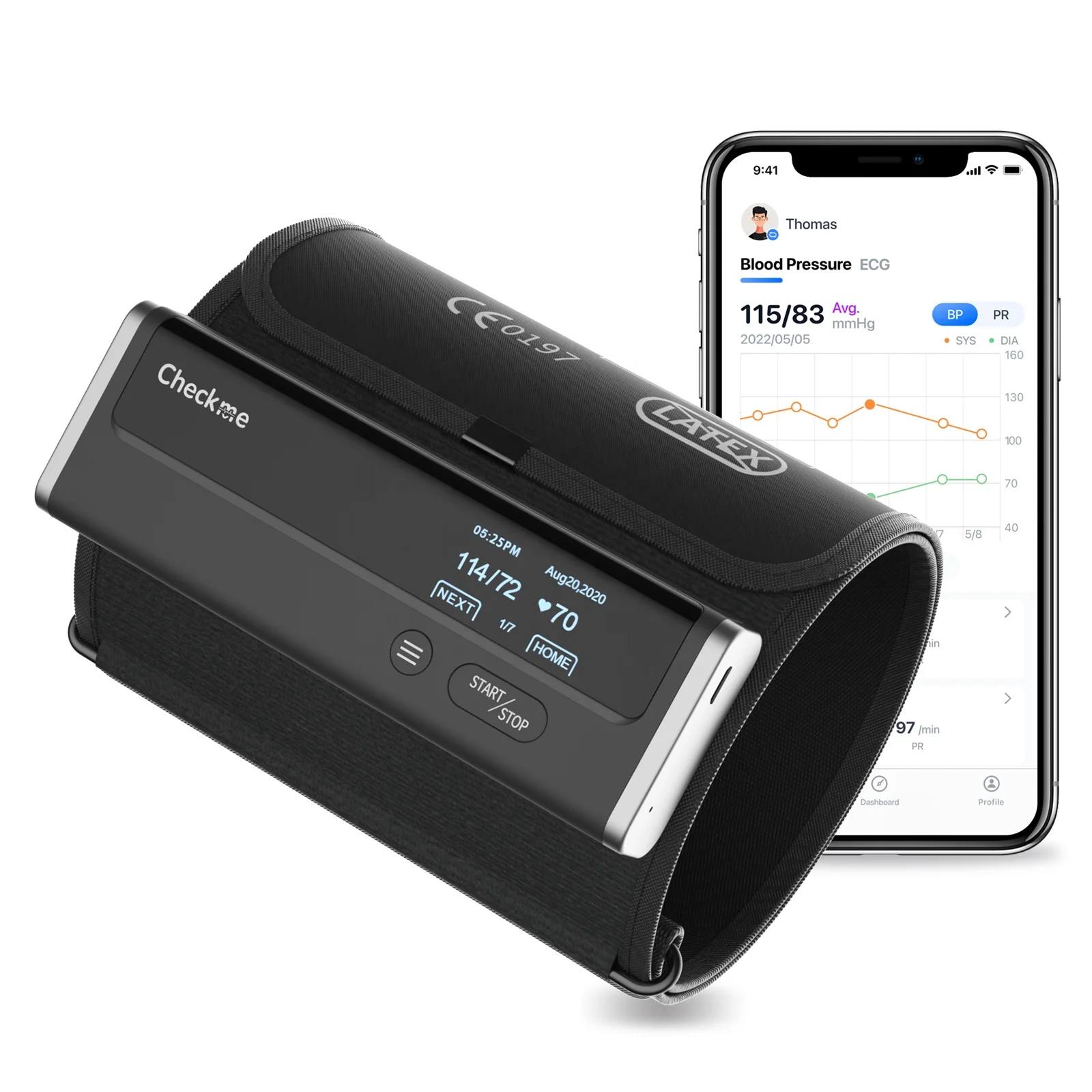 Wellue BP2 WiFi Bp Machine Automatic Digital Ecg Monitor Digital Upper Arm Blood Pressure Monitor