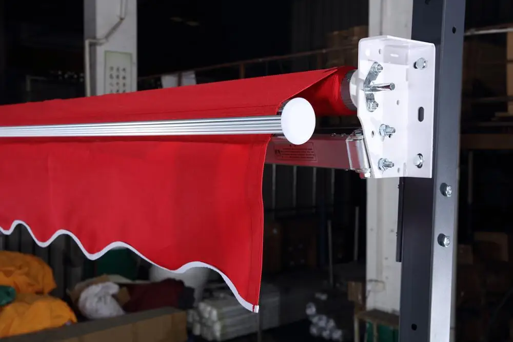 Balcony Manual  Aluminum Frame Outdoor 3m Folding Arm Patio Roof Waterproof Retractable Awnings