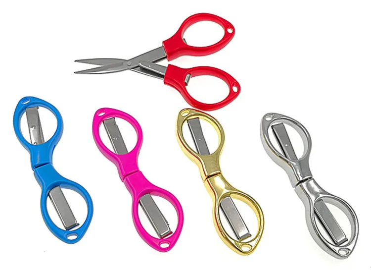 Multi Purpose Pocket Scissors Keychain Foldable Scissors Small Fishing Sewing Tailoring Folding Scissor