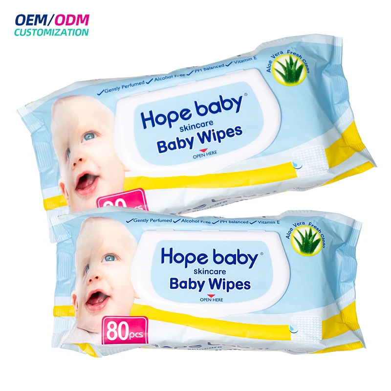 100% Biodegradable Flushable Material Organic Babys Toilet Tissue Wet Wipes for Baby