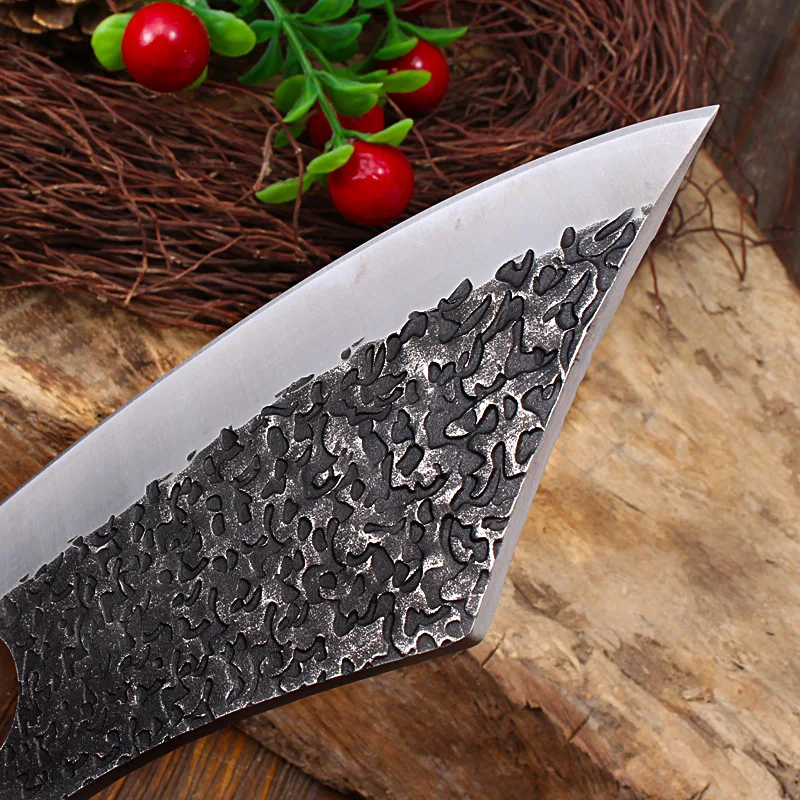 Wholesale Chopping Bone Meat Cleaver Boning Chef Carbon Steel Butcher Knife Chopper For Outdoor Camping BBQ