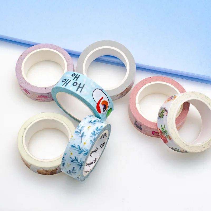 Factory Price Wholesale Custom Printed CMYK Color Art Decorative Waterproof Washi Tape Set